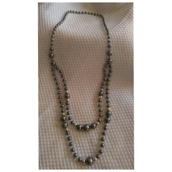 Gray Pearl Necklace 16 1/2" long - Picture 1 of 3