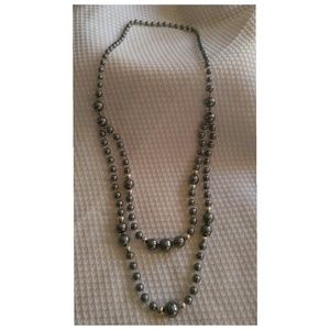 Gray Pearl Necklace 16 1/2" long