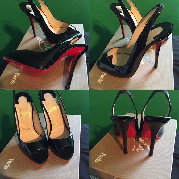 🚫SOLD‼️Christian Louboutin open toe sling backs - Picture 1 of 1