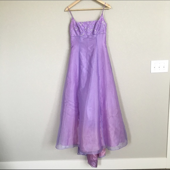 Purple Formal Dress w/ Spaghetti Straps