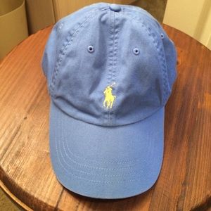 Blue Polo Hat with Yellow Polo Logo