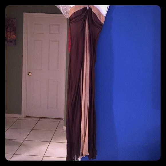 Brown and tan dress