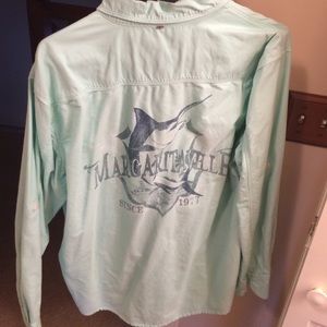 Sea Foam Green Maragaritaville Long Sleve Shirt