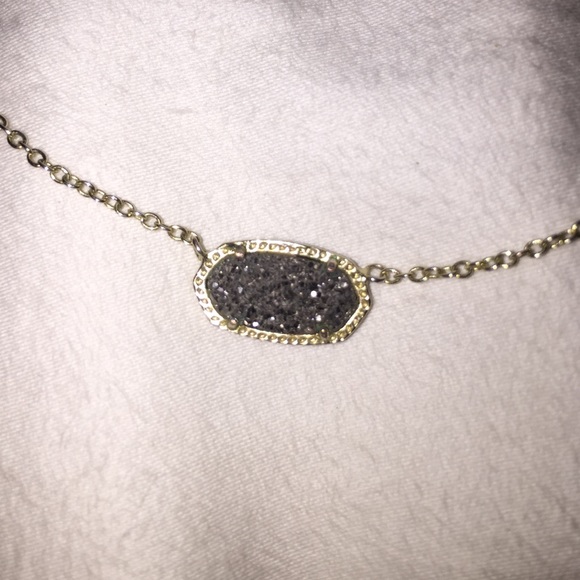 Kendra Scott Silver Drusy Necklace