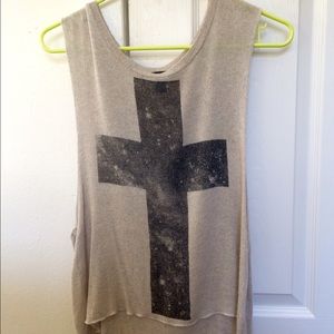 Grey and black tank