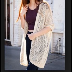 Brandy Melville cream Finn knit cardigan