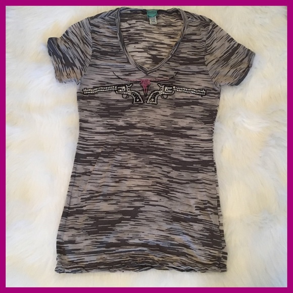 Cowgirl Hardware Burnout Top