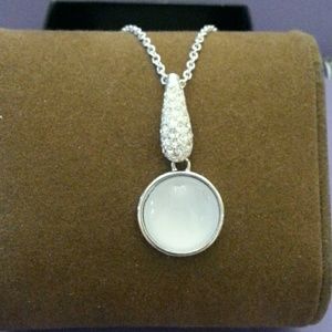 Silvertone Moonstone Necklace
