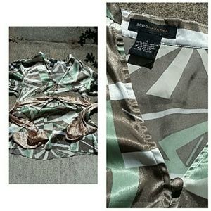 Geometric Print Silky Shirt