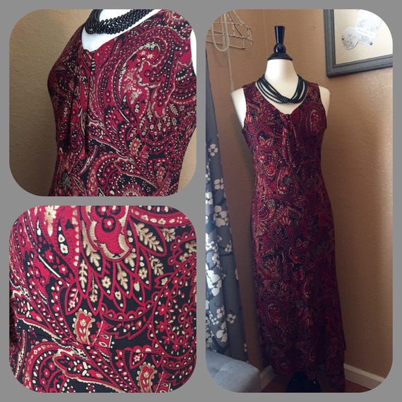 Paisley print asymmetrical hem sheath dress