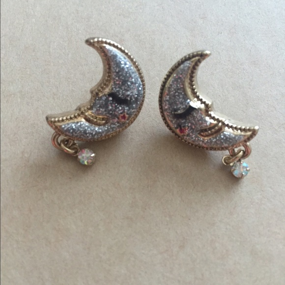 Betsy Johnson moon earrings