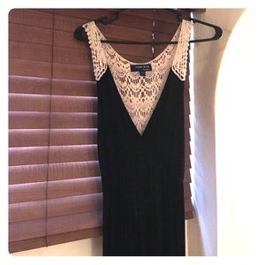 LONG Black Maxi with Lace Straps & Back (Open)