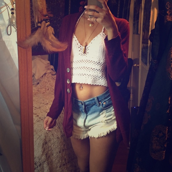 J. Jill Sweaters - 🍷Italian merino wool burgundy cardi