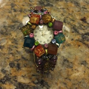Multi-Colored Stone Watch