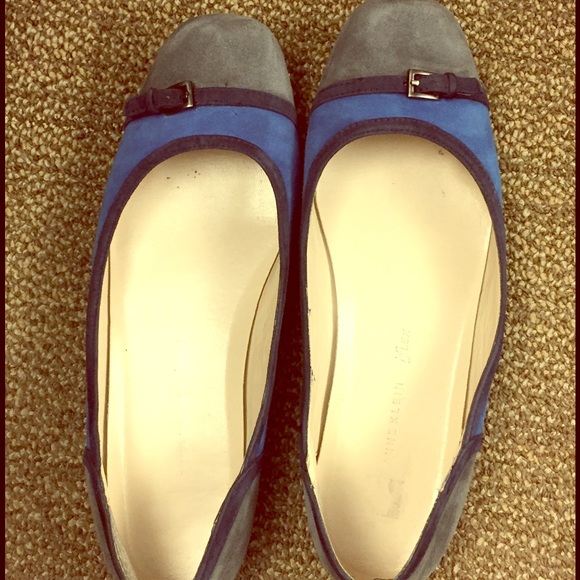 Anne Klein IFlex blue/gray ballet flats size 10