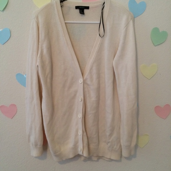 Forever 21 cream cardigan