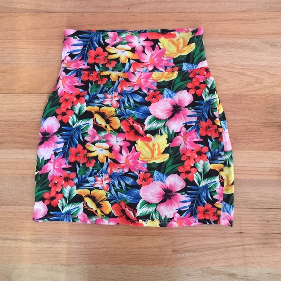 PINK Tropical Mini Skirt