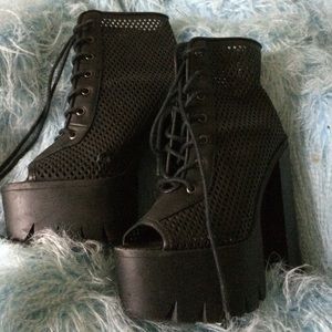 FINAL DROP✨Mesh lace up platform