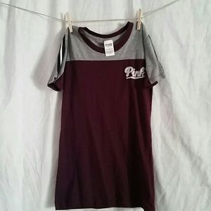 VS pink- burgandy shirt