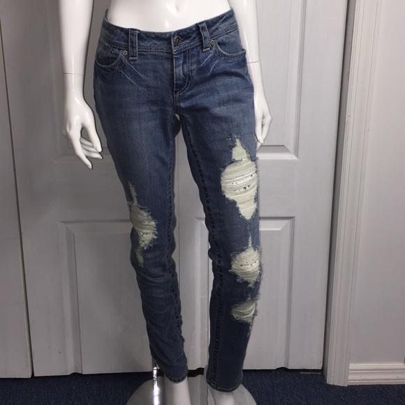 Bebe rhinestone skinny jeans