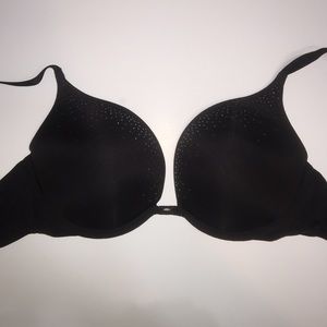 Victoria's Secret Black/Jewel Detailed Push Up Bra