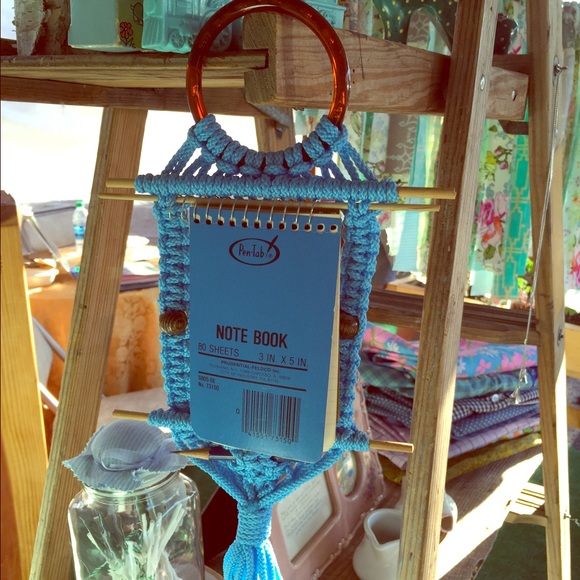 Vintage Anthro-inspired Note Holder Macrame - Picture 1 of 1