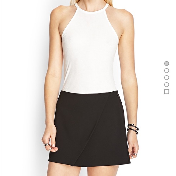 Crepe woven wrap skirt