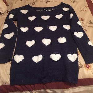 Express heart sweater.