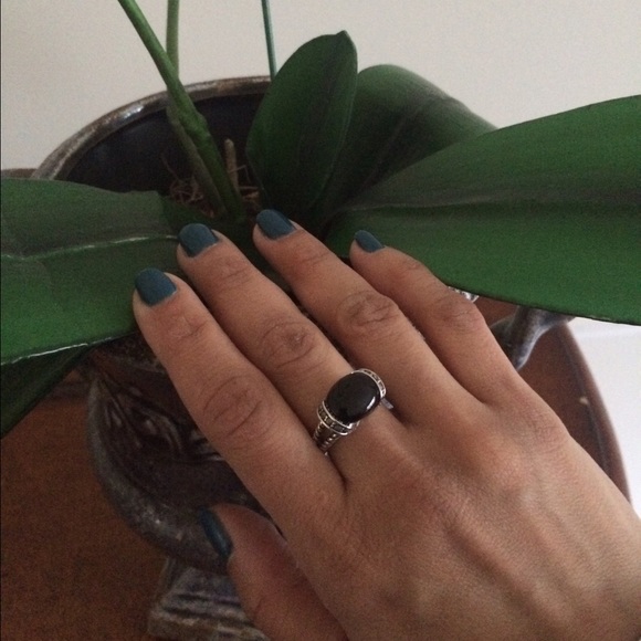 Marcasite & Silvertone Embossed-Twist Ring - Picture 2 of 3