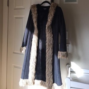 {Bebe} coat, Real suede leather, Good condition.
