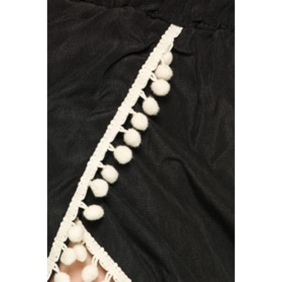 Black Pom Pom Shorts - Picture 3 of 3