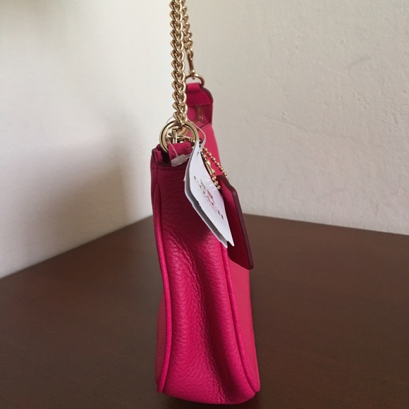 💗 Coach Large wristlet pink ruby leather bag F53340 - Picture 3 of 4