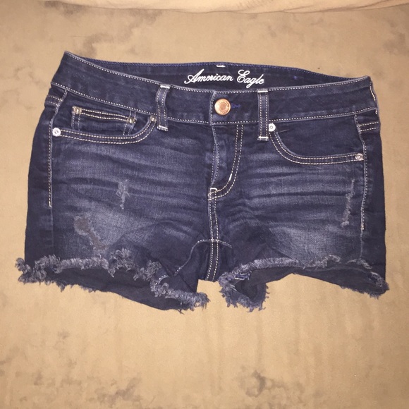 Dark Wash Shorts From American Eagle