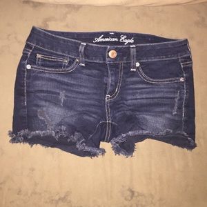 Dark Wash Shorts From American Eagle