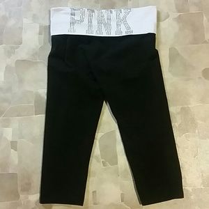 Pink Yoga Crop Leggings