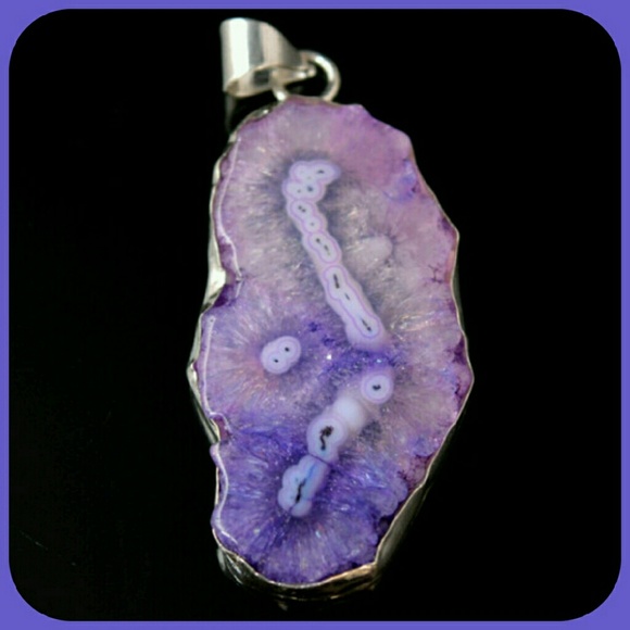 PURPLE CLUSTER DRUZY PENDANT - Picture 3 of 4