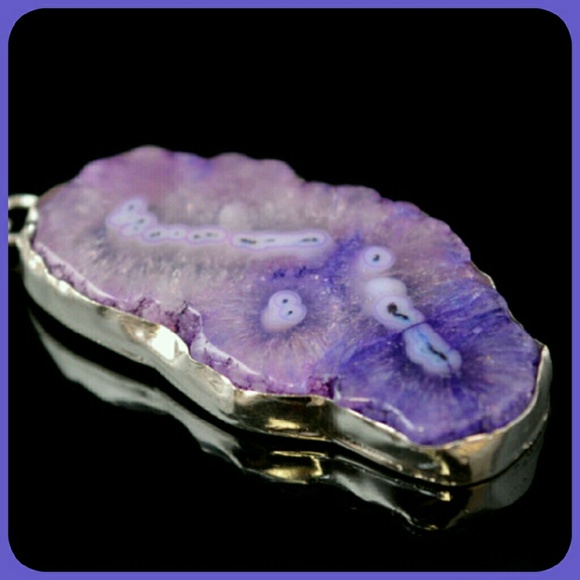 PURPLE CLUSTER DRUZY PENDANT - Picture 4 of 4