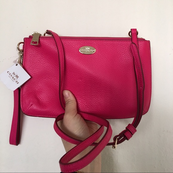 coach double zip crossbody bag