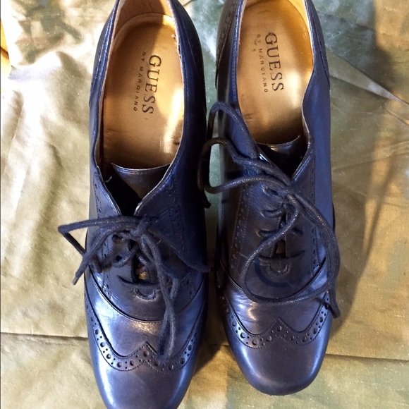 4" stiletto square toe lace up oxfords