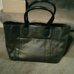 SOLD SOLD SOLD - COLE HAAN PEWTER/BLACK BAG