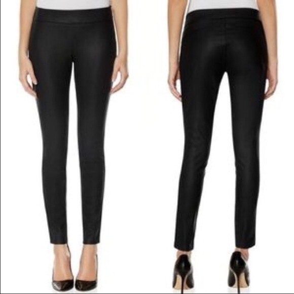Black vegan leather leggings