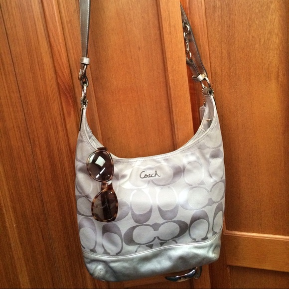 Grey/silver coach large bag