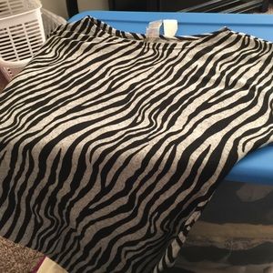 Off shoulder zebra mini dress