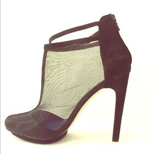 Must. Have. Black mesh high heeled booties. New!