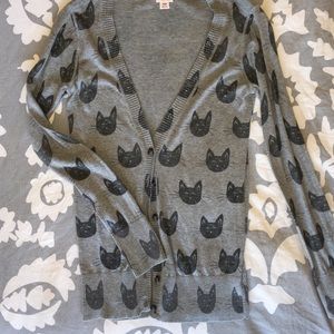 Button down v neck cardigan