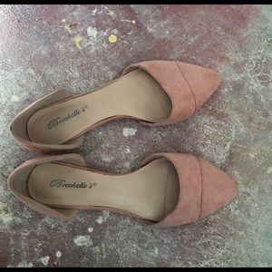Breckelle's faux suede flats - dusty rose
