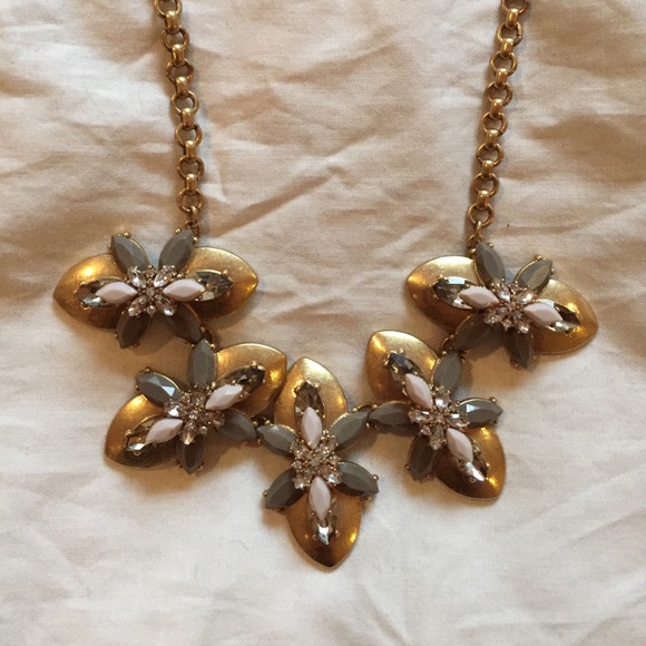 Jeweled J.Crew Necklace in Gold!