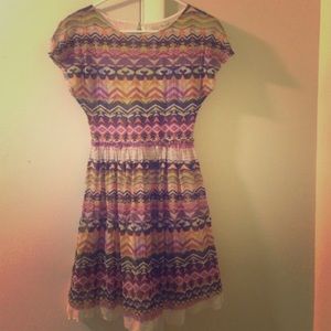 Colorful Ikat Printed Dress