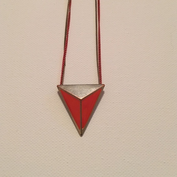 Orange Pyramid Necklace - Picture 1 of 3