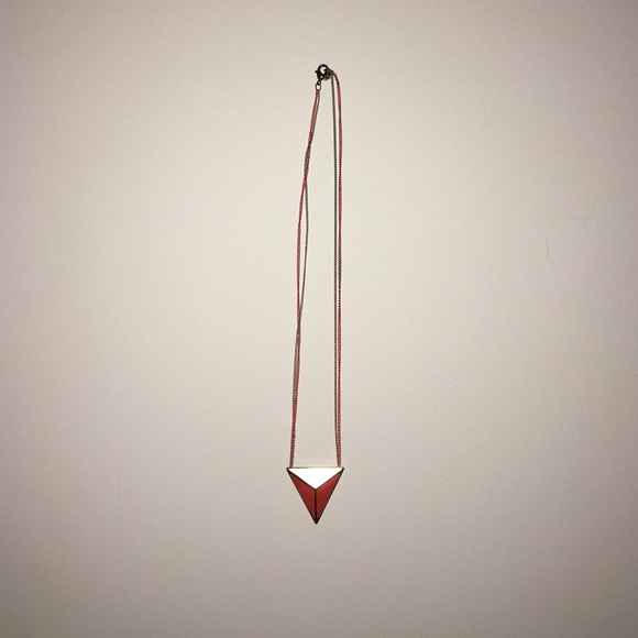 Orange Pyramid Necklace - Picture 2 of 3